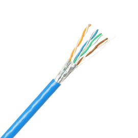 Câble monobrin HSD - CAT6A F/FTP - 500m - 4 paires - Bleu