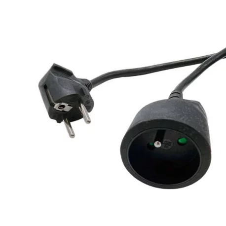 Rallonge HSD 2P+T - Mâle/femelle - 10m - Noir