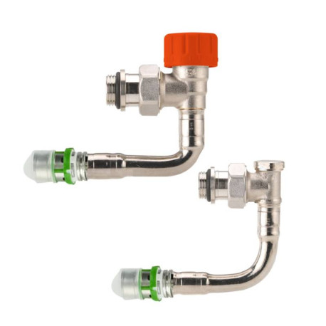 Kit hydrocâblé thermostatique M30-1/2 Comap - Long - A sertir - Equerre - Multicouche - 16mm