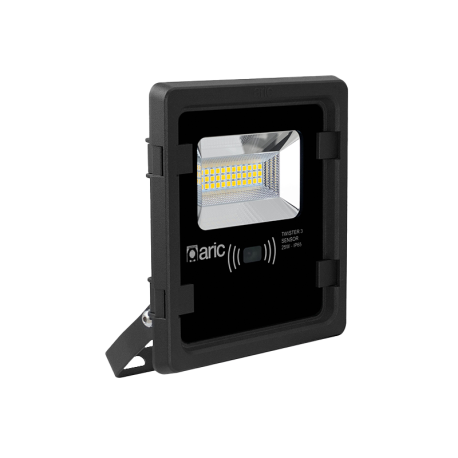 Projecteur extérieur LED TWISTER 3 Sensor - avec détecteur - 25W - 3000K - 2500Lm - Non dimmable - Avec ampoule - Noir