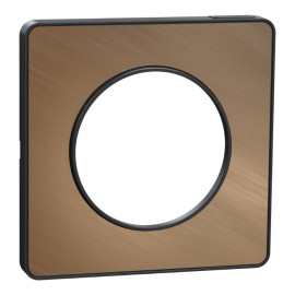 Plaque Odace Touch Schneider Electric - Bronze brossé avec liseré anthracite