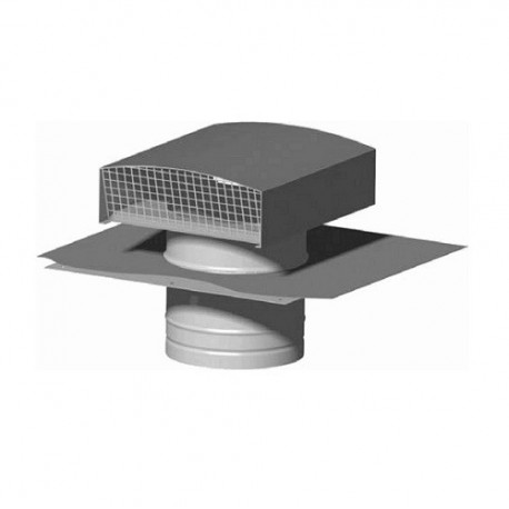 Chapeau de toiture métallique CT 125 - ø125mm - Ardoise