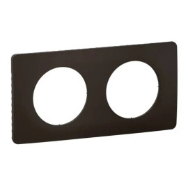 Plaque de finition Céliane Legrand - 2 postes - Noir mat