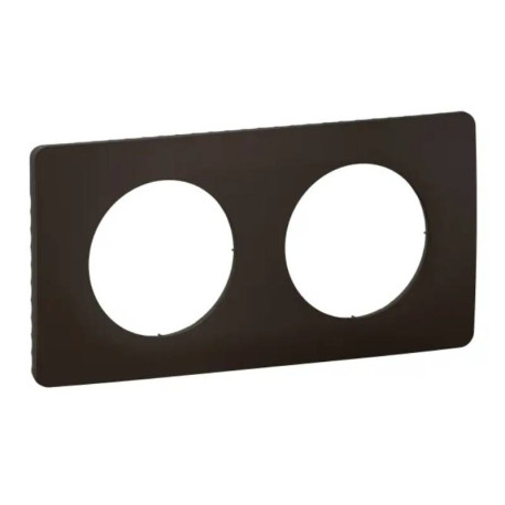 Plaque de finition Céliane Legrand - 2 postes - Noir mat