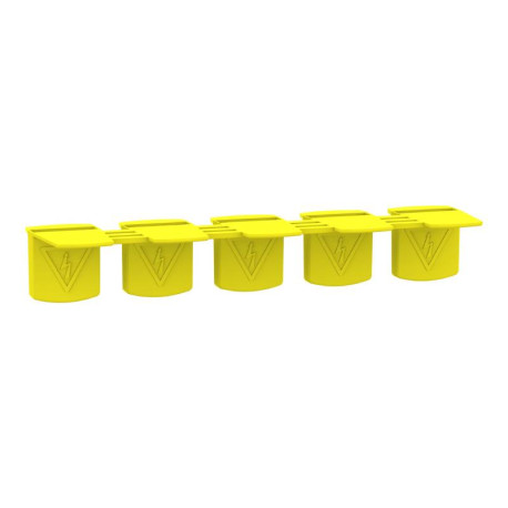 Lot de 20 embouts cache-dents Linergy FH Acti 9 Schneider Electric - Découpables - Jaune