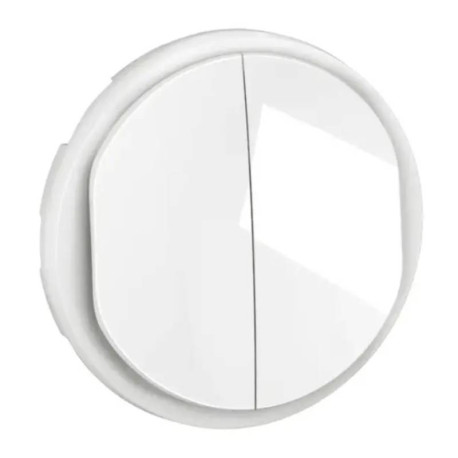 Enjoliveur pour double poussoir NO+NF lumineux Céliane Legrand - Blanc