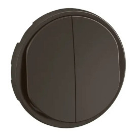 Enjoliveur pour double poussoir NO+NF lumineux Céliane Legrand - Noir