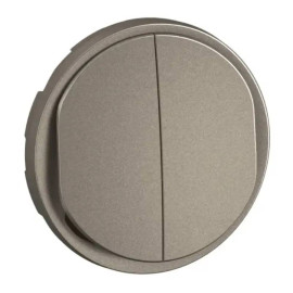 Enjoliveur pour double poussoir NO+NF lumineux Céliane Legrand - Titanium