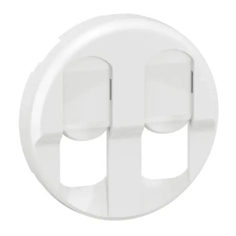 Enjoliveur (caché-câble) HAGER WK751B Blanc Pour Prise RJ45 Ou Téléphone Mono - Occasion TBE