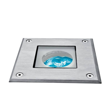 Spot de sol encastré Aquasol Mini C Aric - Carré - 3X1W - IP67 - LED bleues - Aluminium