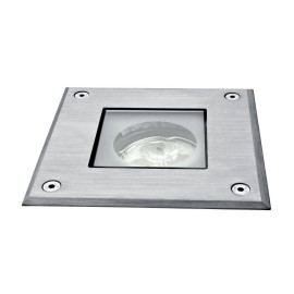 Spot de sol encastré Aquasol Mini C Aric - Carré - 3X1W - IP67 - LED blanches - Aluminium