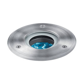 Spot de sol encastré Aquasol Mini R Aric - Rond - 3X1W - IP67 - LED bleues - Aluminium