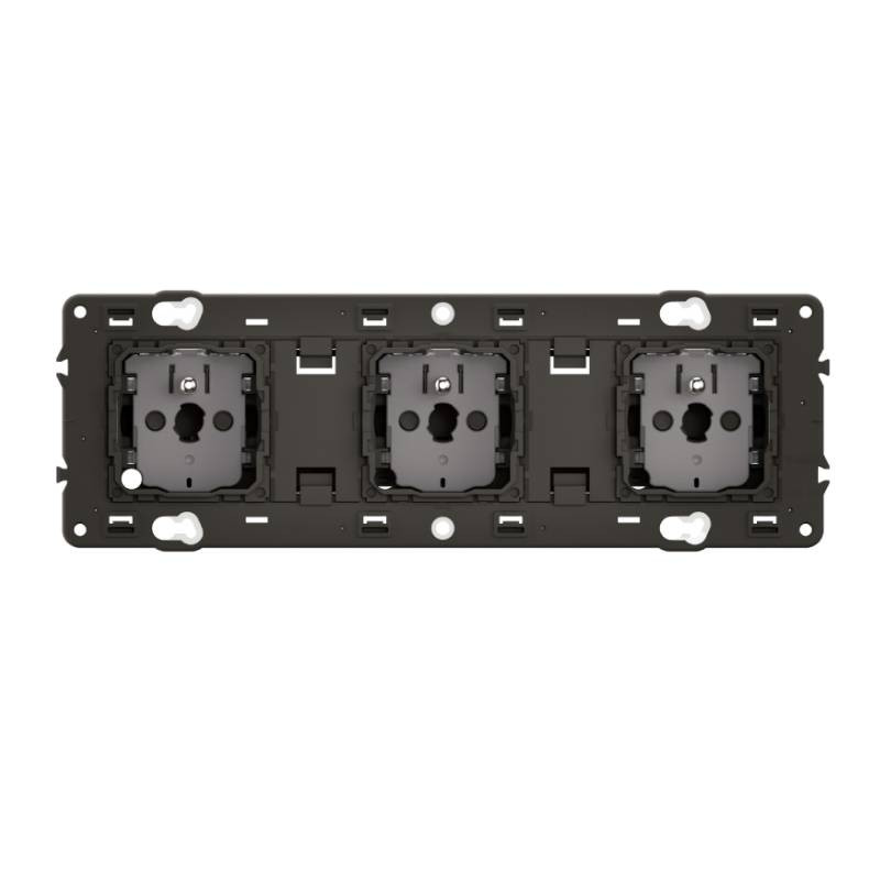 069844L Triple prise de courant précâblée 3x2P+T horizontale étanche