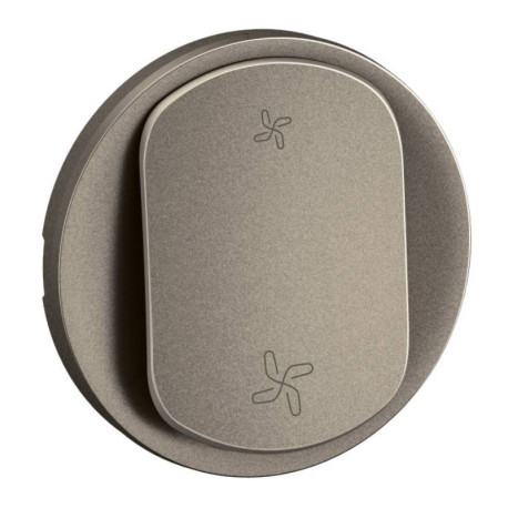 Enjoliveur pour commande VMC Céliane Legrand - 2 Vitesses - Titanium