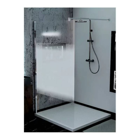 Paroi de douche Ixia II - 1180↔1200 - Solution ouverte - Silver - Finition sérigraphié