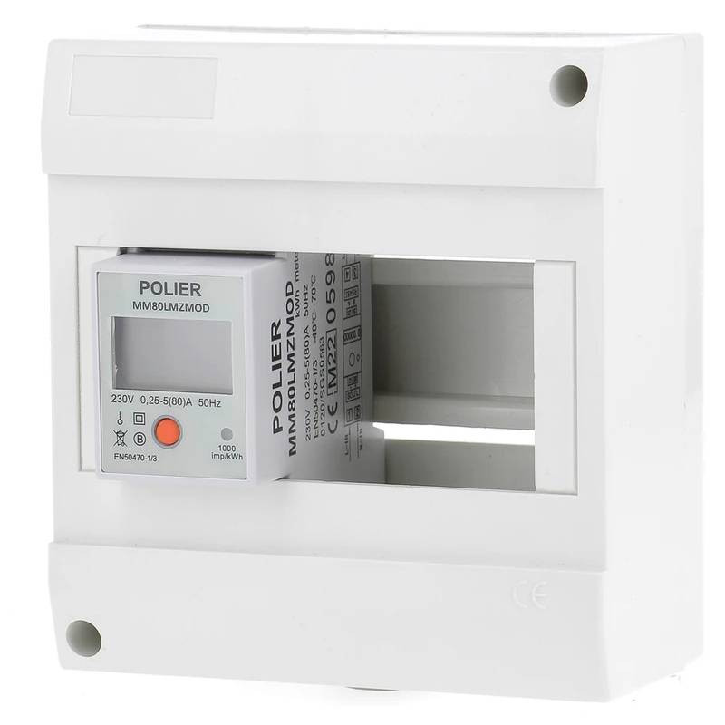 Compteur electrique modulaire - Triphase-tetra 100 A - MID - Double tarif - Sort Polier Ingenierie