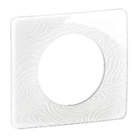 Plaque de finition Céliane Legrand - 1 poste - Blanc Relief