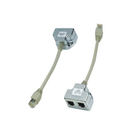 Eclateur de paires RJ45 Everlan - Cat 5e STP - M/F/F - 0,15m