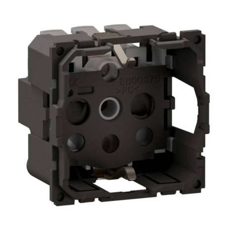 Prise 2P+T Céliane Legrand - Standard germanique - 2 modules - 16A - 250V - Noir