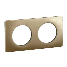 Plaque de finition Céliane Legrand - 2 postes - Bronze satiné
