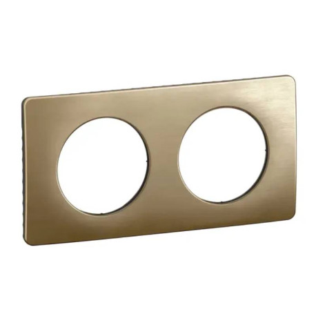 Plaque de finition Céliane Legrand - 2 postes - Bronze satiné