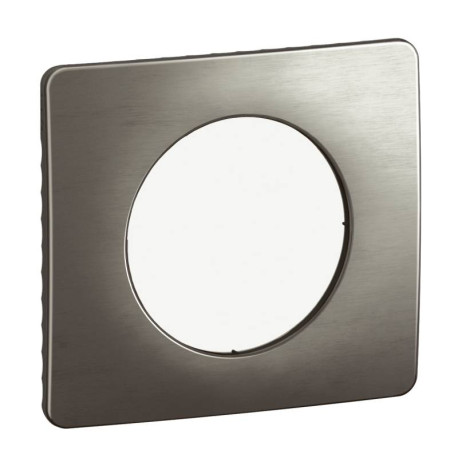 Plaque de finition Céliane Legrand - 1 poste - Acier satiné