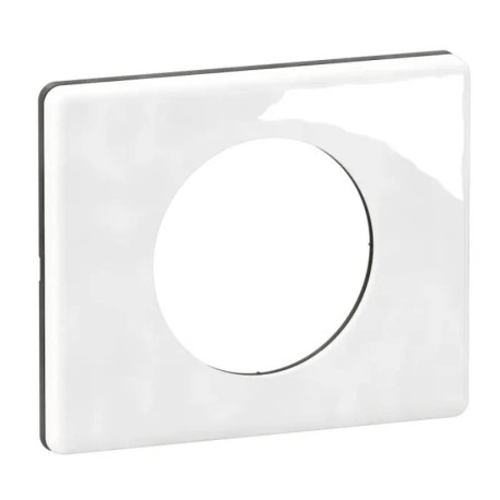 Plaque de finition Céliane Legrand - 1 poste - Porcelaine - Blanc