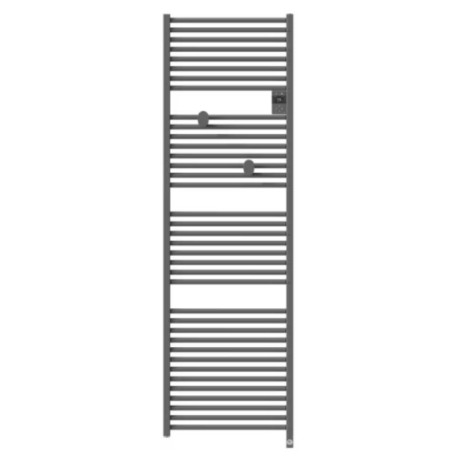Sèche-serviettes électrique connecté Riva 5 - 1000W - Sans soufflerie - Gris menhir