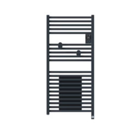 Sèche-serviettes électrique connecté Riva 5 - 500+1000W - Avec soufflerie - Gris ardoise