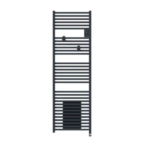 Sèche-serviettes électrique connecté Riva 5 - 750+1000W - Avec soufflerie - Gris ardoise