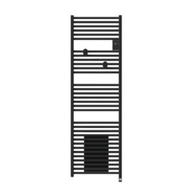 Sèche-serviettes électrique connecté Riva 5 - 750+1000W - Avec soufflerie - Noir carbone