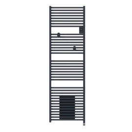Sèche-serviettes électrique connecté Riva 5 - 1000+1000W - Avec soufflerie - Gris ardoise
