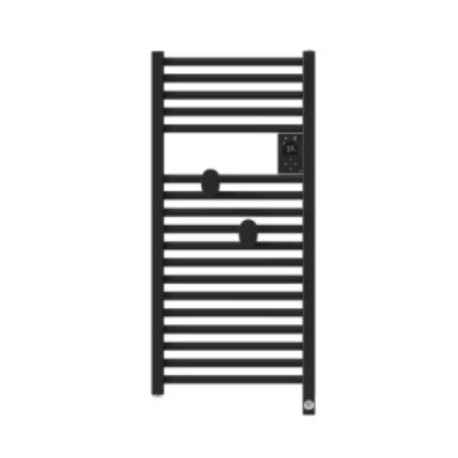 Sèche-serviettes étroit connecté Riva 5 - 300W - Sans soufflerie - Noir