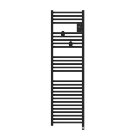 Sèche-serviettes étroit connecté Riva 5 - 500W - Sans soufflerie - Noir