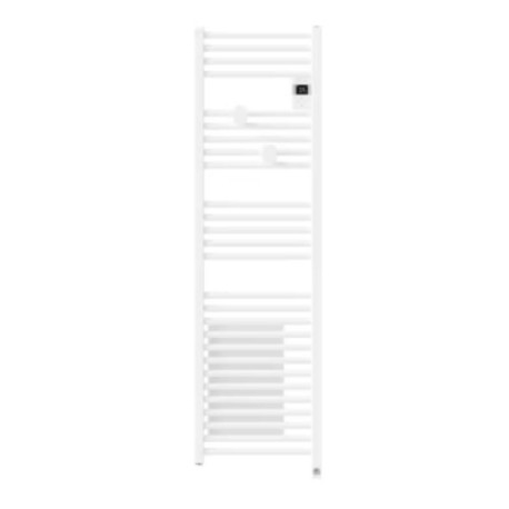 Sèche-serviettes étroit connecté Riva 5 - 500+1000W - Avec soufflerie - Blanc
