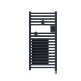 Sèche-serviettes étroit connecté Riva 5 - 300+1000W - Avec soufflerie - Gris ardoise