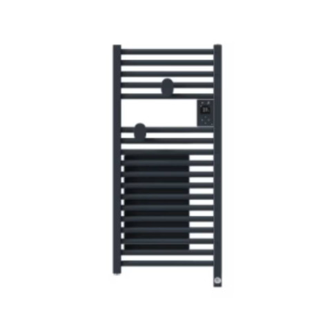 Sèche-serviettes étroit connecté Riva 5 - 300+1000W - Avec soufflerie - Gris ardoise