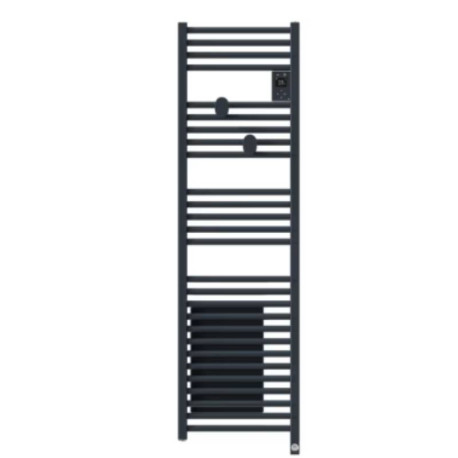 Sèche-serviettes étroit connecté Riva 5 - 500+1000W - Avec soufflerie - Gris ardoise