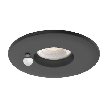Spot LED encastré Flint Sensor Aric - 6W - 3CCT - IP65 - Rond - Lames ressorts - Dimmable - Noir
