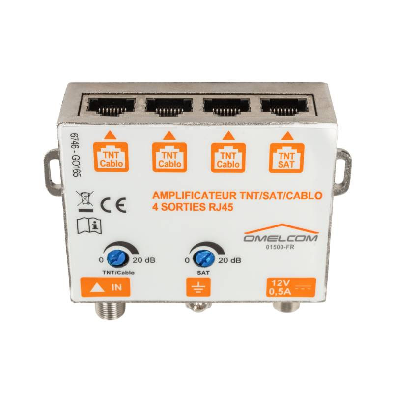 HAGER TN131 Répartiteur téléphone analogique/RNIS 4 sorties RJ45