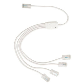 Cordon RJ45 Omelcom - Raccord RJ45 / 4xRJ45 - 40cm - Pour liaison téléphone