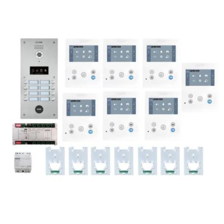 Kit Vidéo Dial 7 Terminaux Fermax - Technologie Duox Plus - Inox / Blanc