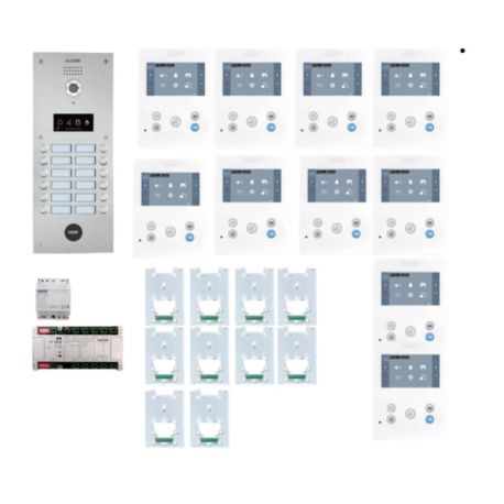 Kit Vidéo Dial 10 Terminaux Fermax - Technologie Duox Plus - Inox / Blanc