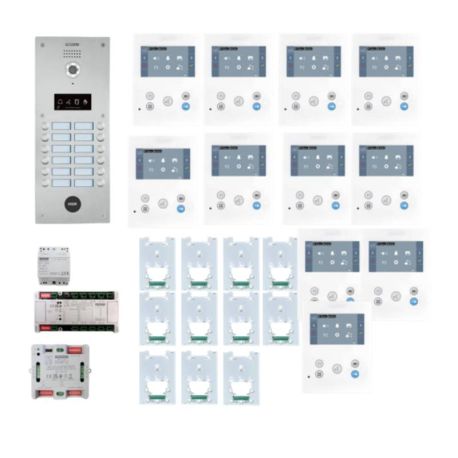 Kit Vidéo Dial 11 Terminaux Fermax - Technologie Duox Plus - Inox / Blanc