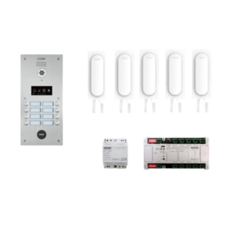 Kit Audio Dial 5 Terminaux Fermax - Technologie Duox Plus - Inox / Blanc