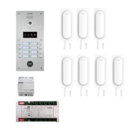 Kit Audio Dial 7 Terminaux Fermax - Technologie Duox Plus - Inox / Blanc