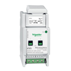 Actionneur de commutation KNX Schneider Electric - 2 sorties 16A - Commande manuelle
