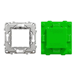 Support de fixation Unica Schneider Electric - Zamak - 2 modules - Avec protection de chantier