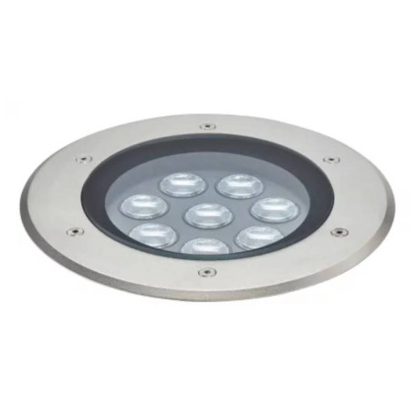 Spot de sol encastré Tecnisol 200 R Aric - Rond - Faisceau 60° - 23W - 3000K - IP67 - Inox