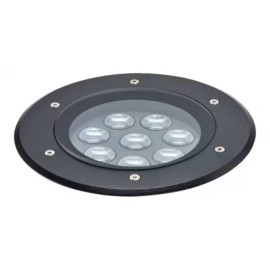 Spot de sol encastré Tecnisol 200 R Aric - Rond - Faisceau 60° - 23W - 4000K - IP67 - Noir